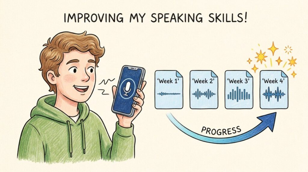 Метод еженедельной аудиозаписи для отслеживания прогресса