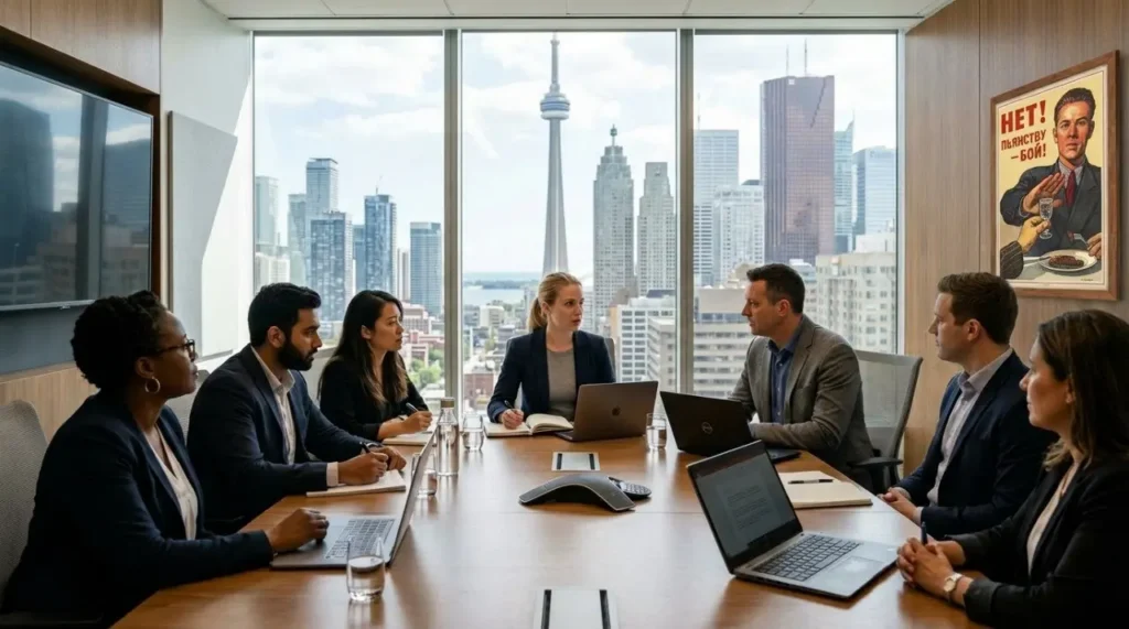 английский для работы за границей — эмигрант на митинге