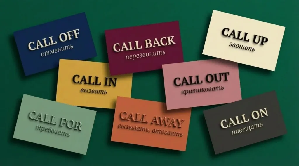 фразовый глагол call в английском языке — таблица с переводом