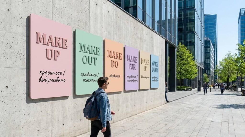 фразовые глаголы английского make — таблица с переводом