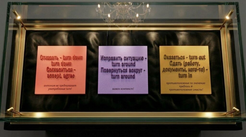 частые ошибки с фразовыми глаголами turn в английском