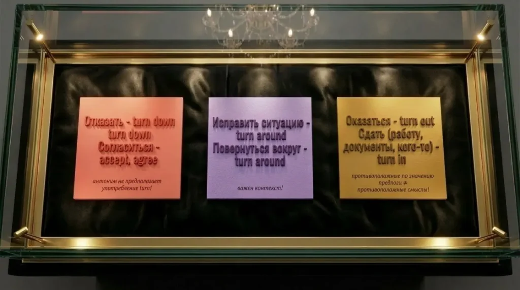 частые ошибки с фразовыми глаголами turn в английском